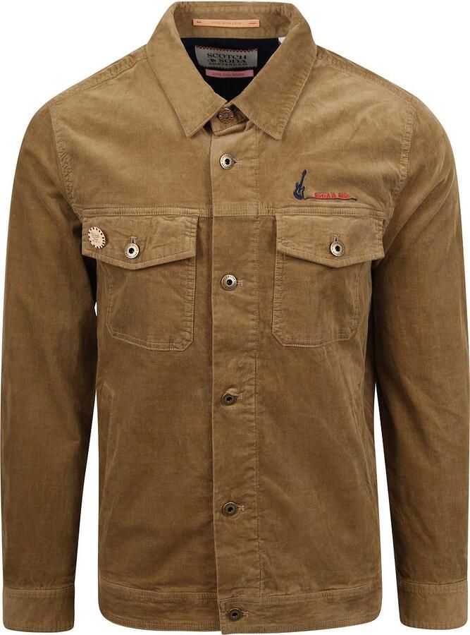 Scotch and Soda Corduroy Overshirt Bruin