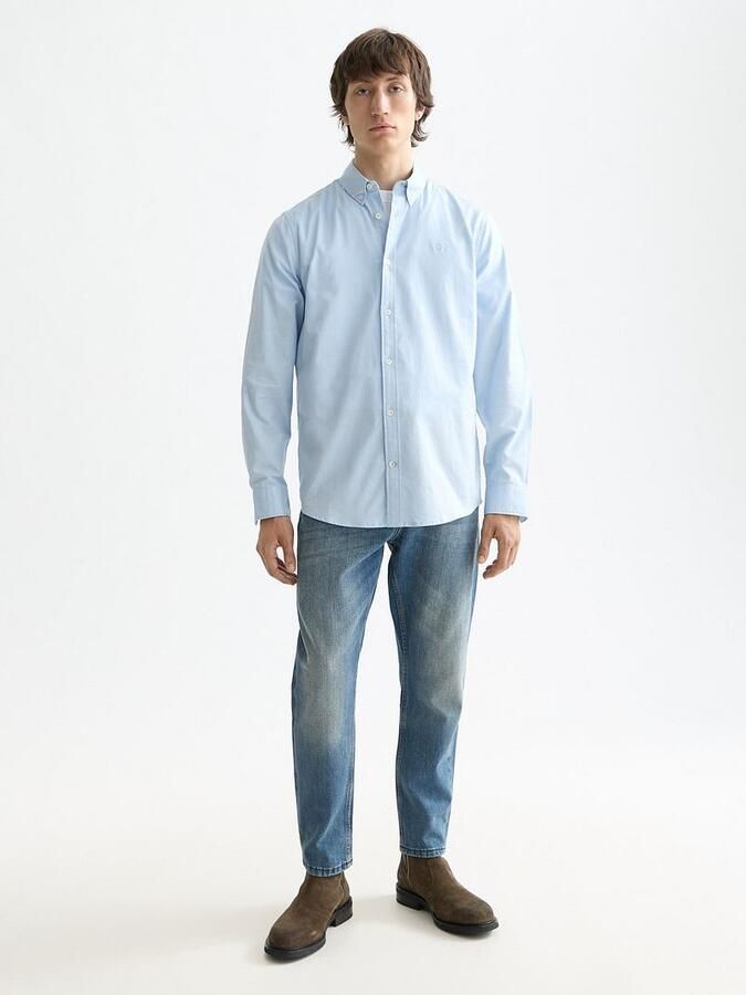 Scotch & Soda Overhemd Lange Mouw Scotch & Soda Core Oxford Overhemd Lichtblauw - Foto 7