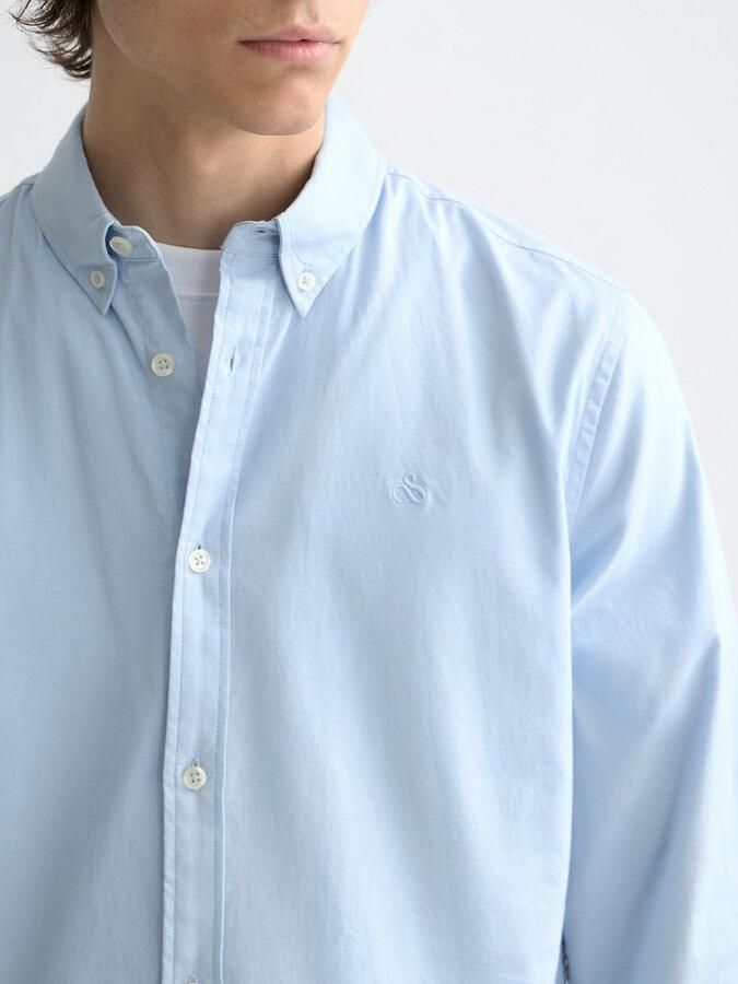 Scotch & Soda Overhemd Lange Mouw Scotch & Soda Core Oxford Overhemd Lichtblauw - Foto 8