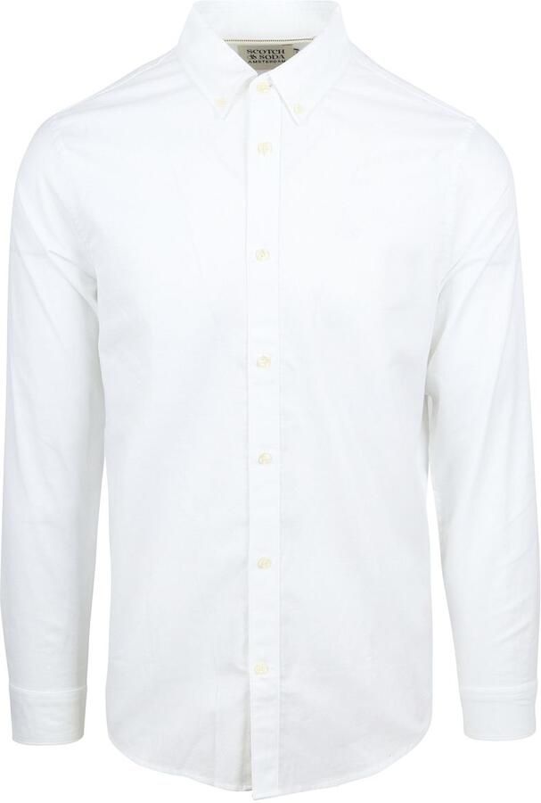 Scotch & Soda Overhemd Lange Mouw Scotch & Soda Core Oxford Overhemd Wit - Foto 5