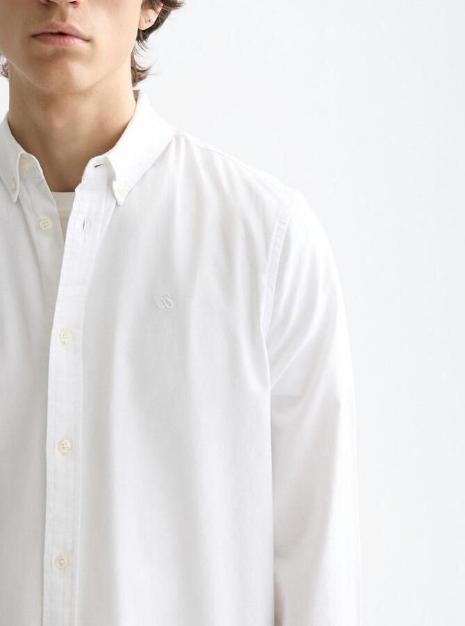 Scotch & Soda Overhemd Lange Mouw Scotch & Soda Core Oxford Overhemd Wit - Foto 8