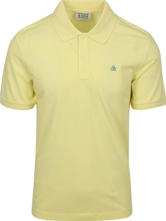 Scotch & Soda T-shirt Scotch & Soda Core Piqué Polo Geel