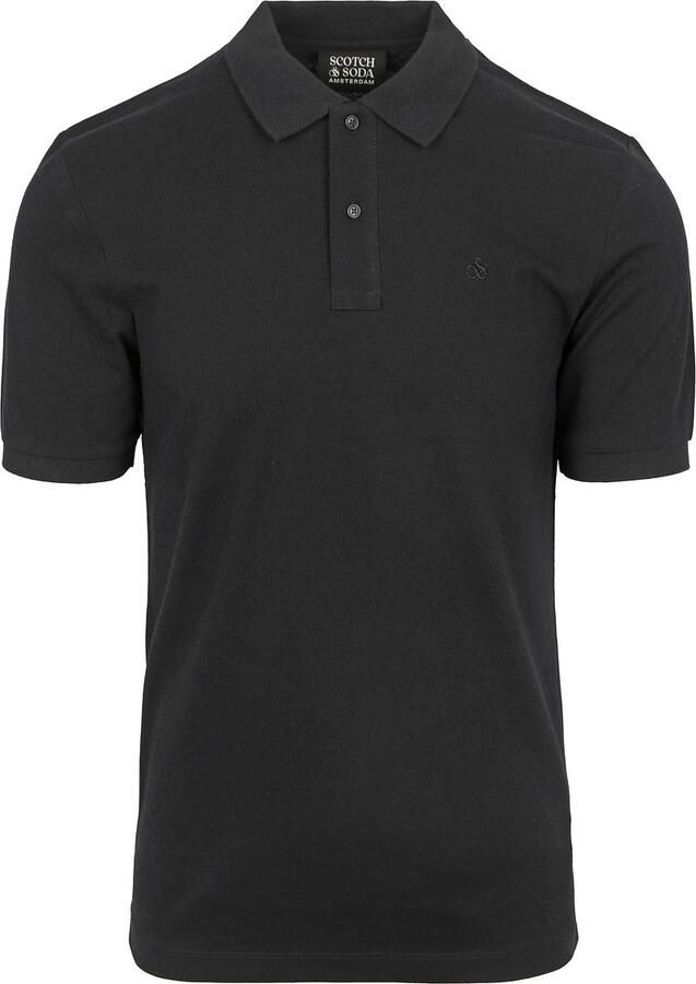 Scotch & Soda T-shirt Scotch & Soda Core Piqué Polo Zwart - Foto 5