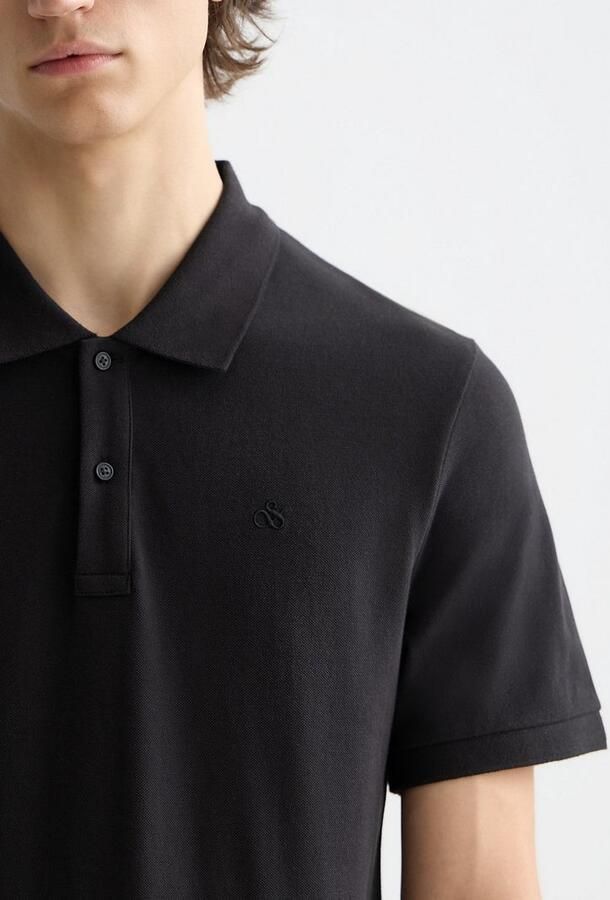 Scotch & Soda T-shirt Scotch & Soda Core Piqué Polo Zwart - Foto 9