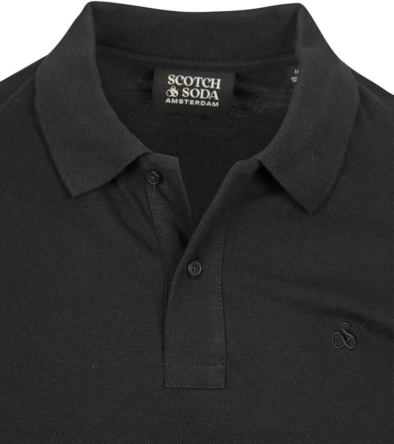 Scotch & Soda T-shirt Scotch & Soda Core Piqué Polo Zwart - Foto 6