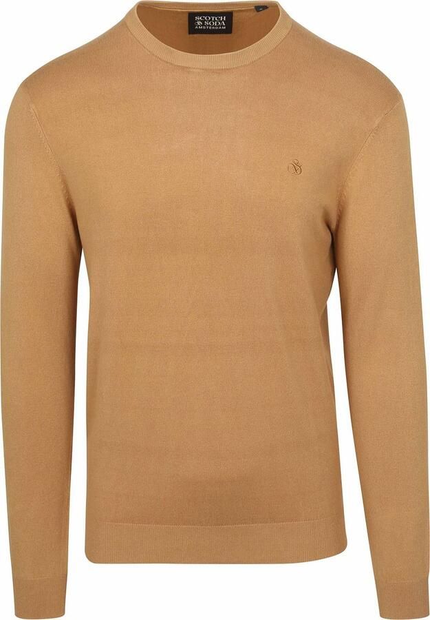 SCOTCH & SODA Heren Truien & Vesten Viscose Pullover Crewneck Camel