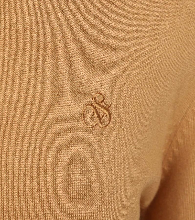 SCOTCH & SODA Heren Truien & Vesten Viscose Pullover Crewneck Camel - Foto 4