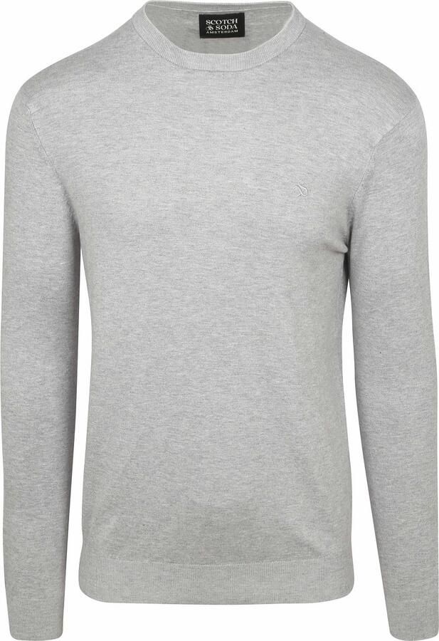 SCOTCH & SODA Heren Truien & Vesten Viscose Pullover Crewneck Grijs - Foto 4