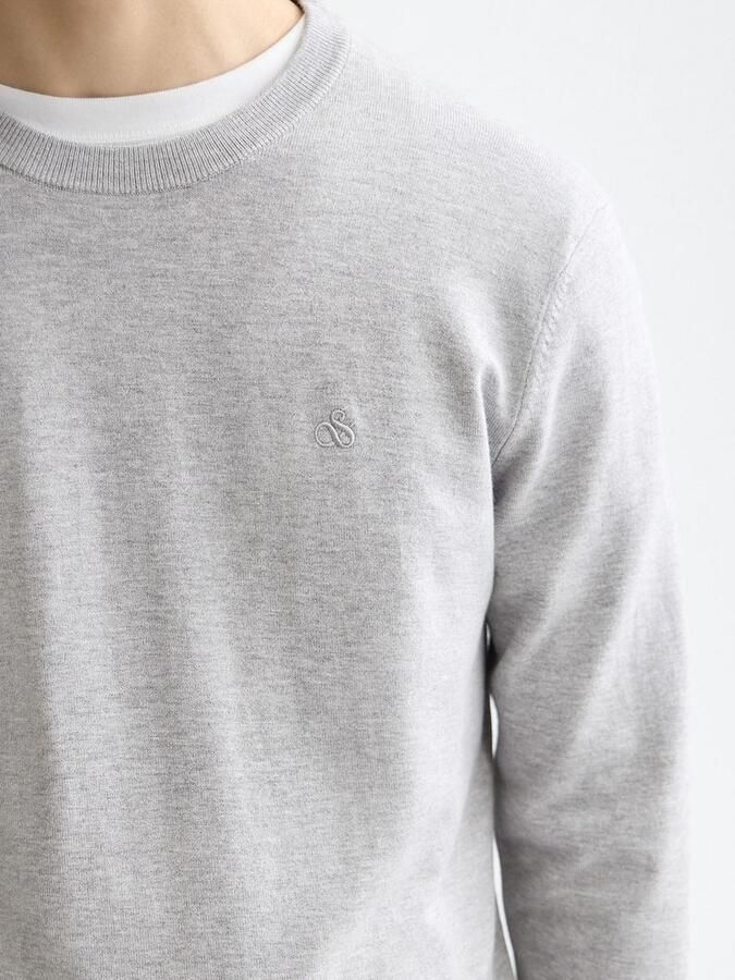 SCOTCH & SODA Heren Truien & Vesten Viscose Pullover Crewneck Grijs - Foto 7