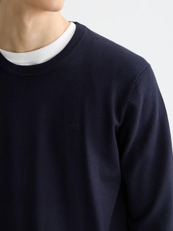 SCOTCH & SODA Heren Truien & Vesten Viscose Pullover Crewneck Donkerblauw - Foto 6
