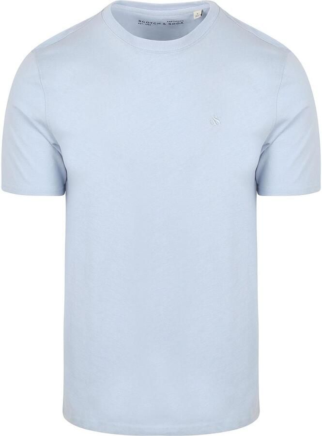 SCOTCH & SODA Heren Polo's & T-shirts Seasonal Core Regular Fit Lo Lichtblauw - Foto 2