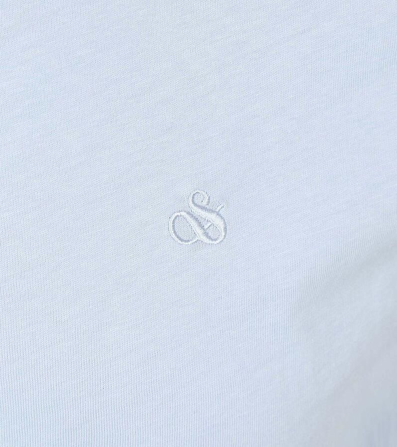 SCOTCH & SODA Heren Polo's & T-shirts Seasonal Core Regular Fit Lo Lichtblauw - Foto 2