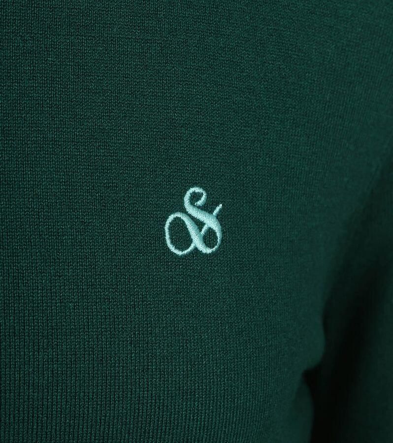 Scotch & Soda Sweater Scotch & Soda Essential Pullover Donkergroen