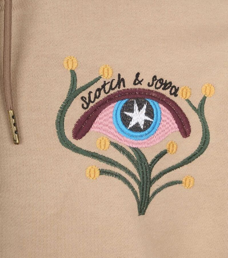 Scotch & Soda Geborduurde Artwork Sweatshirt Beige Heren - Foto 2