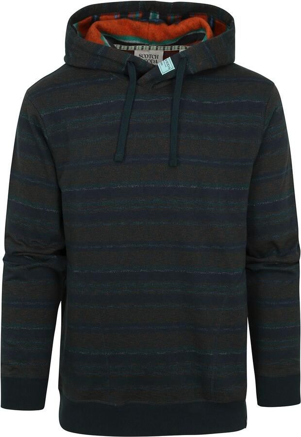 Scotch & Soda Twisted Hood Sweater met contrastcombinatie a Groen Heren - Foto 3