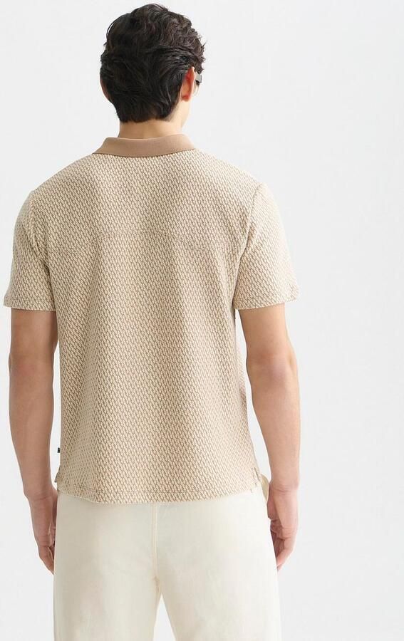 Scotch & Soda Polo Shirt Korte Mouw Scotch & Soda Knitted Polo Jacquard Beige - Foto 5