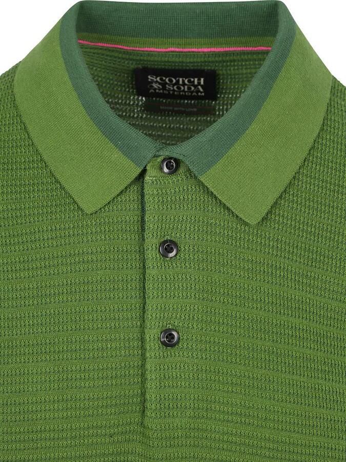 Scotch & Soda T-shirt Scotch & Soda Knitted Polo Structure Groen - Foto 2