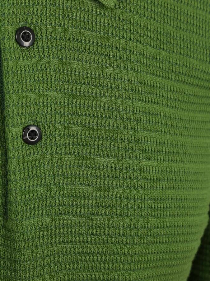 Scotch & Soda T-shirt Scotch & Soda Knitted Polo Structure Groen - Foto 3