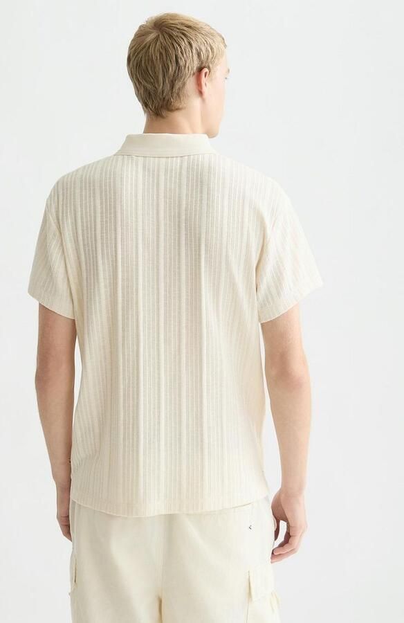 Scotch and Soda Knitted Polo Structured Ecru - Foto 5