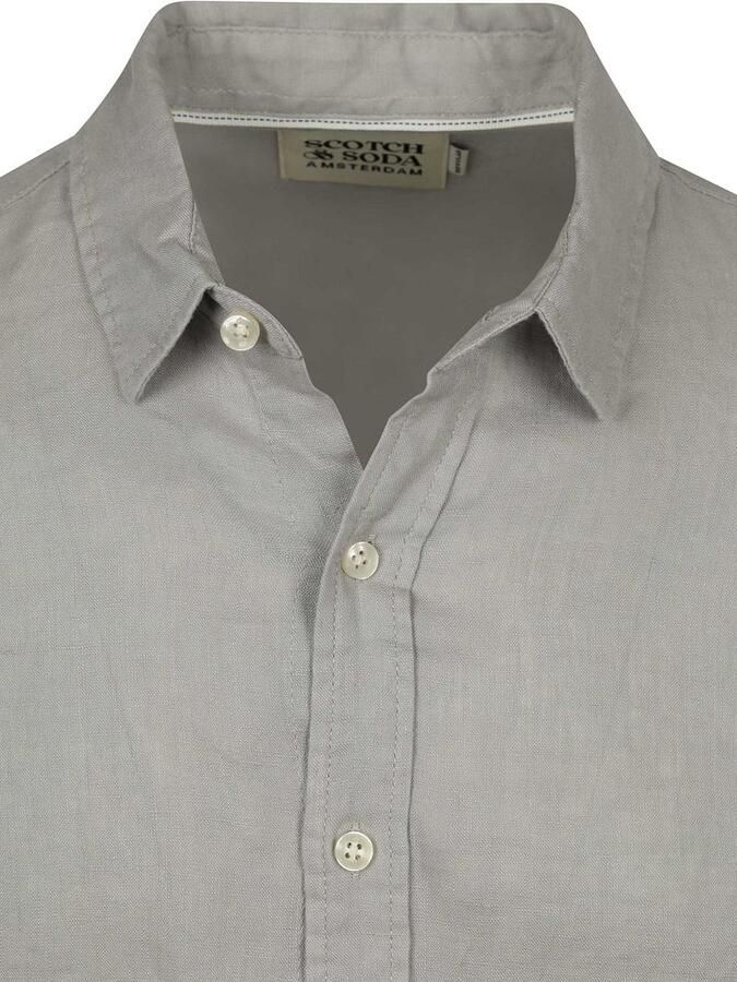 Scotch & Soda slim fit overhemd van linnen met kentkraag - Foto 3