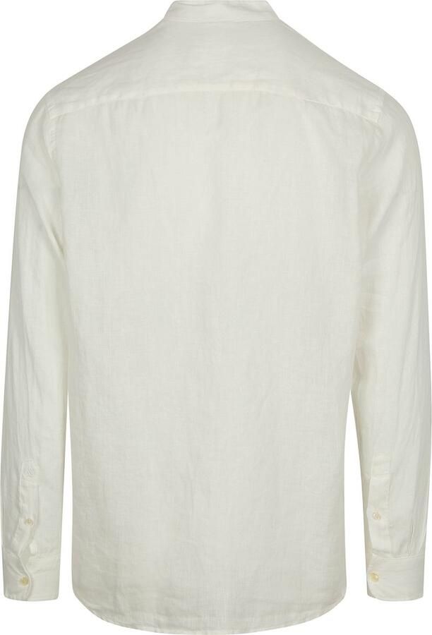 Scotch & Soda Regular fit linnen overhemd met opstaande kraag - Foto 3