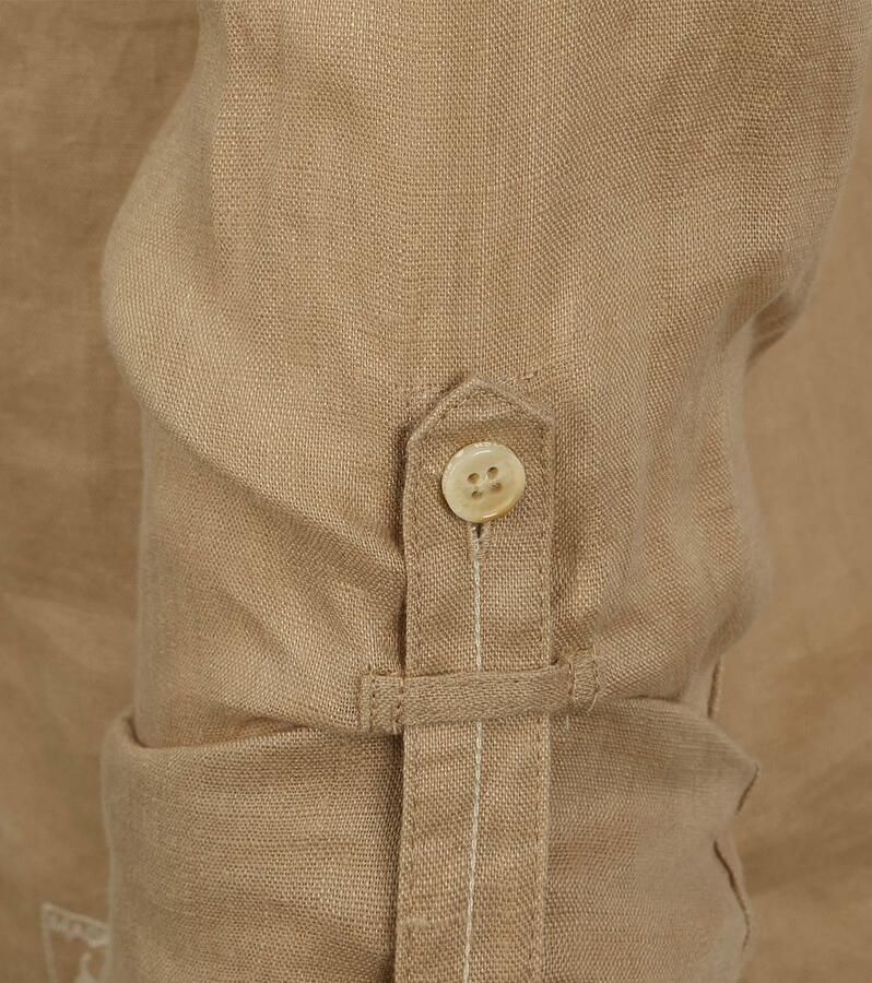 Scotch & Soda Overhemd Lange Mouw Scotch & Soda Linnen Overhemd Beige - Foto 3