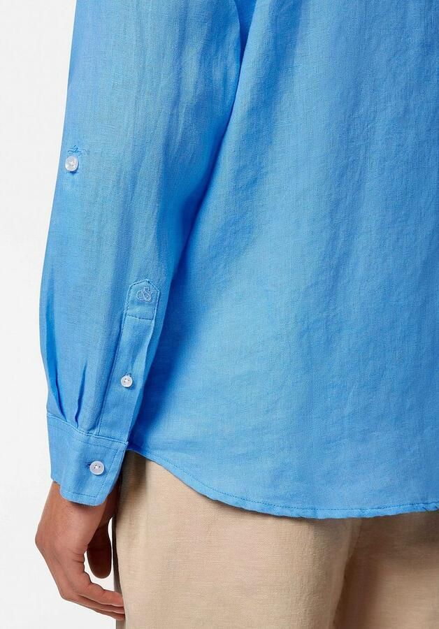 Scotch & Soda Overhemd Lange Mouw Scotch & Soda Linnen Overhemd Blauw - Foto 5