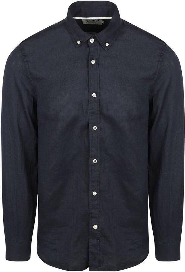 Scotch and Soda Linnen Overhemd Navy