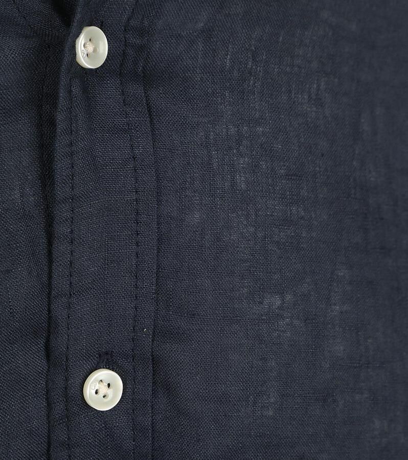 Scotch and Soda Linnen Overhemd Navy - Foto 2