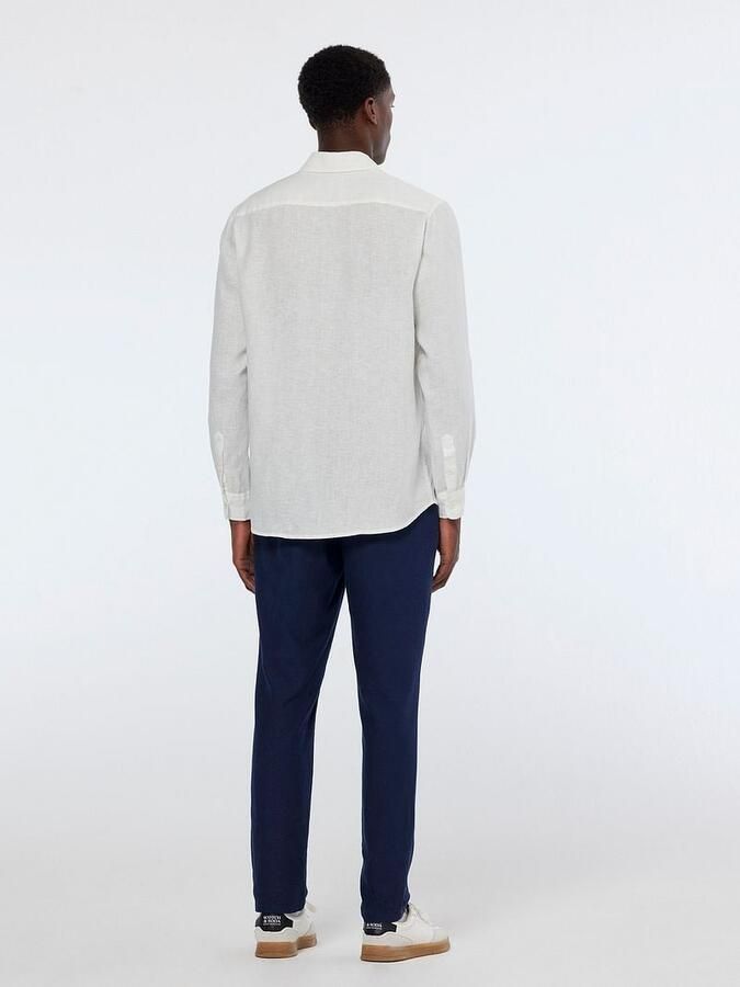 Scotch & Soda Overhemd Lange Mouw Scotch & Soda Linnen Overhemd Wit - Foto 8