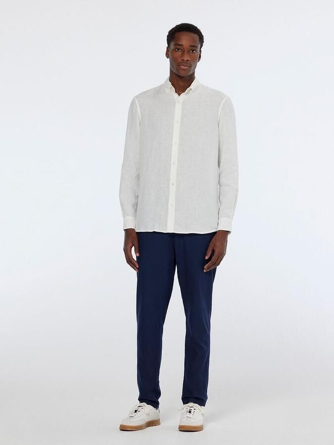 Scotch & Soda Overhemd Lange Mouw Scotch & Soda Linnen Overhemd Wit - Foto 8
