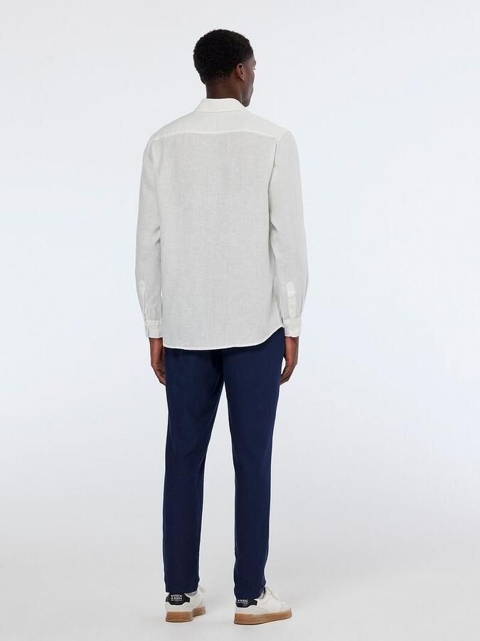 Scotch & Soda Overhemd Lange Mouw Scotch & Soda Linnen Overhemd Wit - Foto 9
