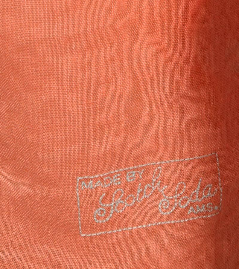 Scotch & Soda Regular fit linnen overhemd met labelstitching