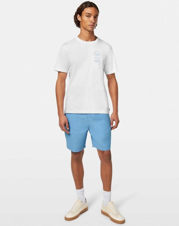SCOTCH & SODA Heren Polo's & T-shirts Regular Fit Left Chest Logo T-shirt Wit - Foto 6