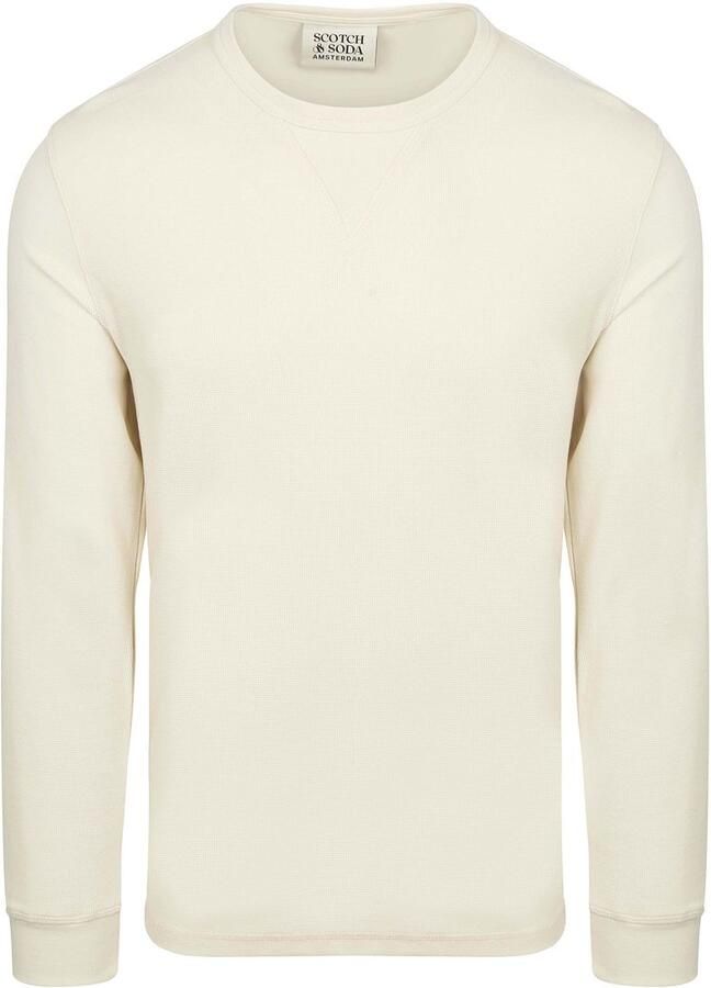Scotch and Soda Longsleeve Waffle T-Shirt Ecru