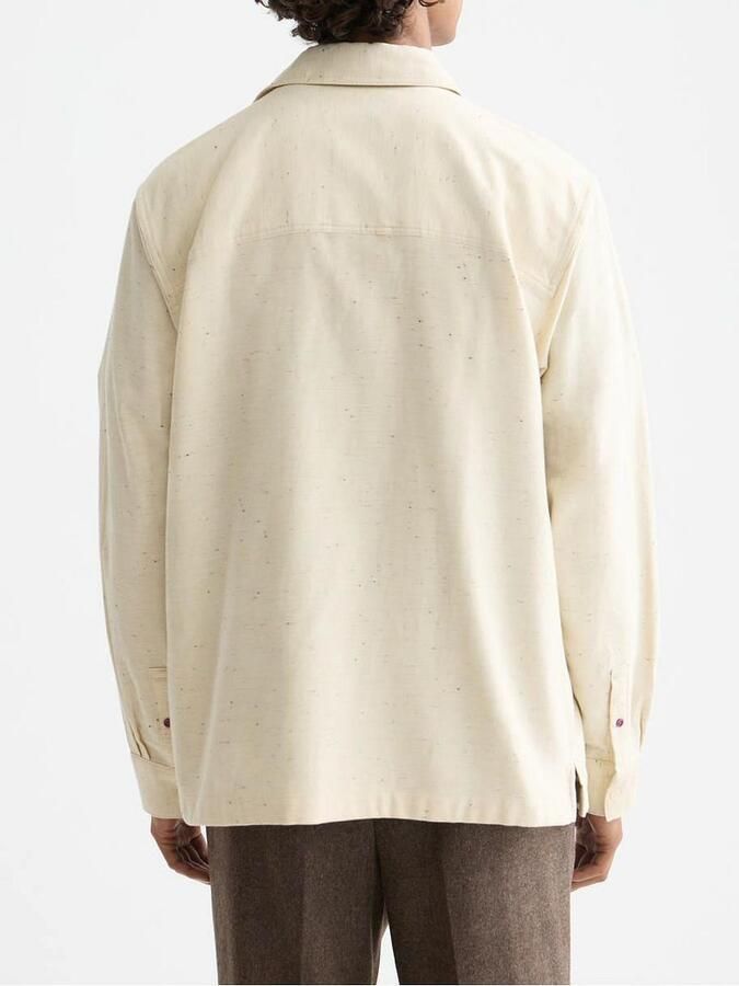 Scotch and Soda Melange Overshirt Beige - Foto 3