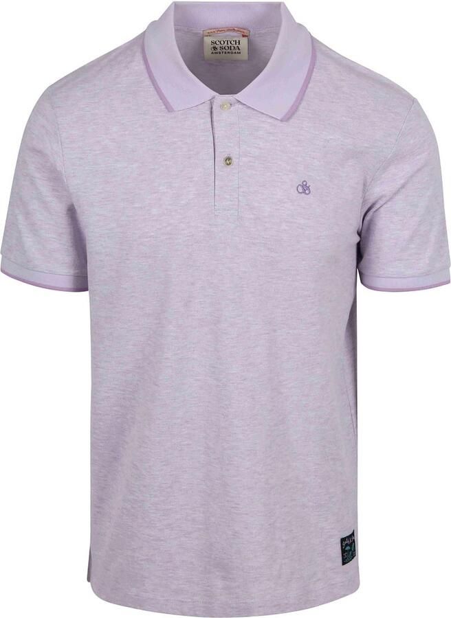 Scotch & Soda T-shirt Scotch & Soda Melange Polo Purple