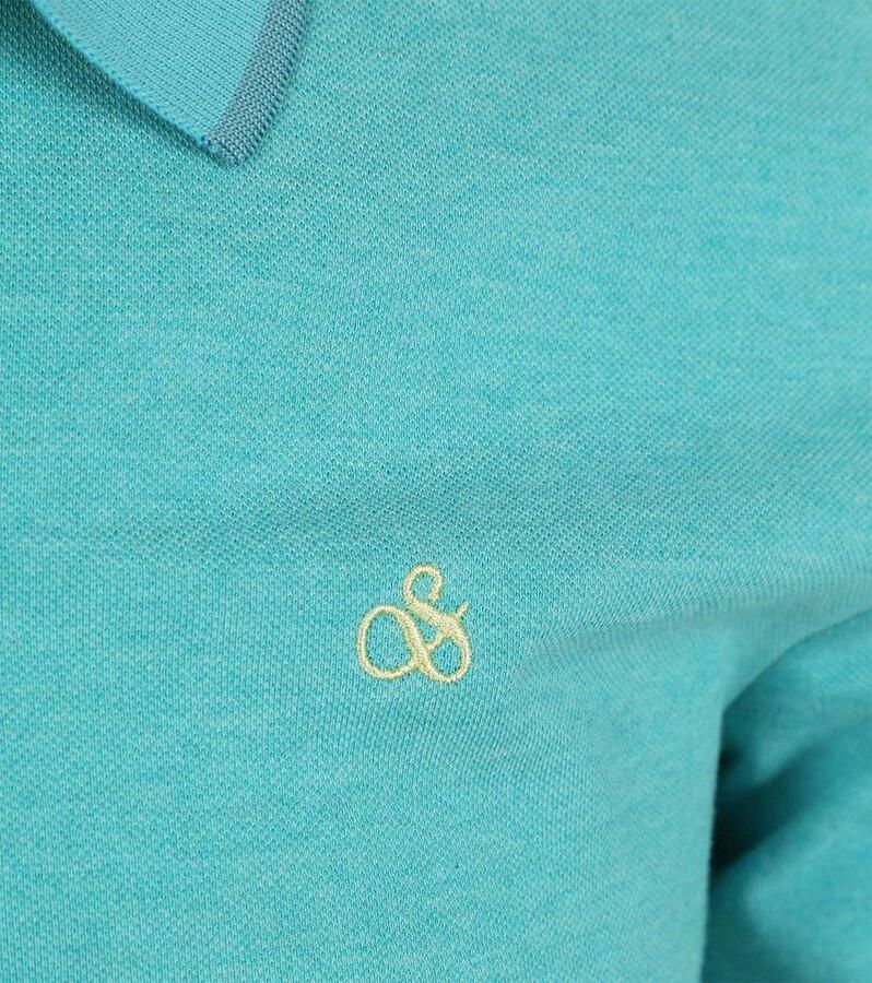 Scotch & Soda T-shirt Scotch & Soda Melange Polo Turqoise - Foto 4