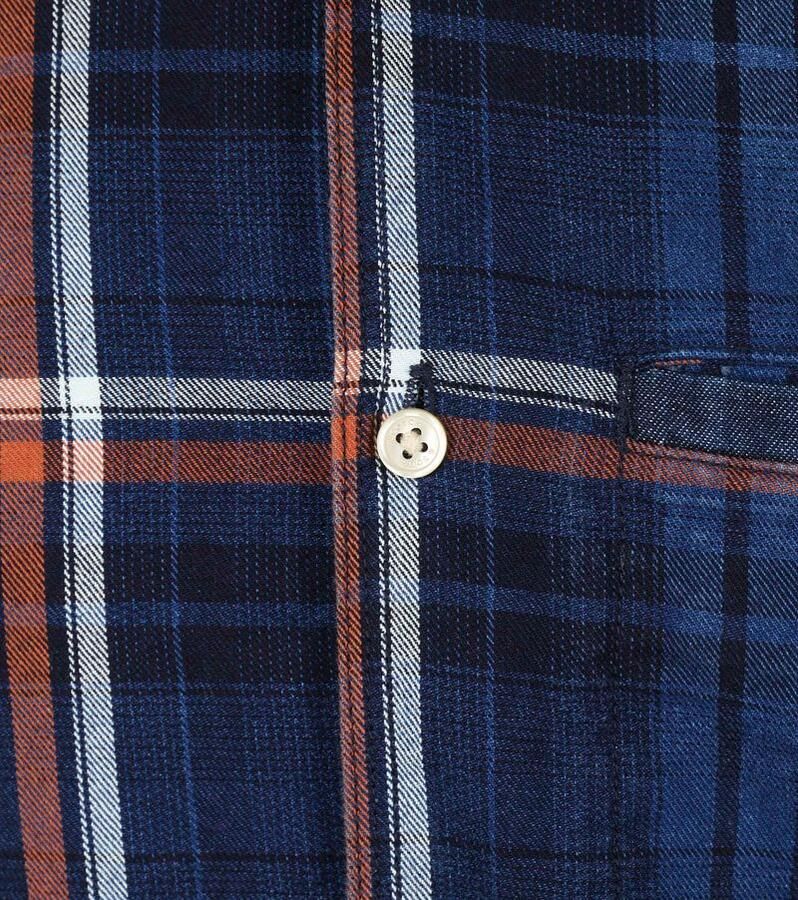 Scotch & Soda geruit slim fit overhemd indigo - Foto 4