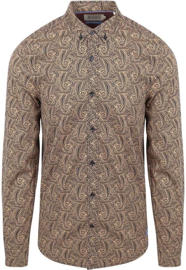Scotch and Soda Overhemd Print Beige