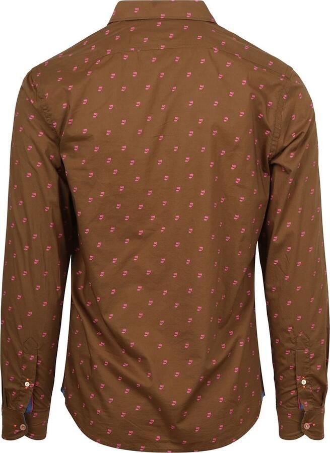 Scotch and Soda Overhemd Print Bruin - Foto 3