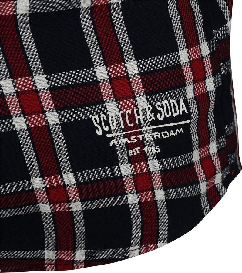 SCOTCH & SODA Heren Overhemden Archive Double Face Twill Check Donkerblauw - Foto 1