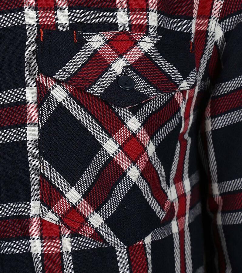 SCOTCH & SODA Heren Overhemden Archive Double Face Twill Check Donkerblauw - Foto 2