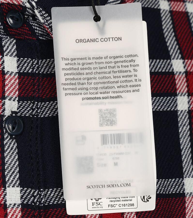 SCOTCH & SODA Heren Overhemden Archive Double Face Twill Check Donkerblauw - Foto 3
