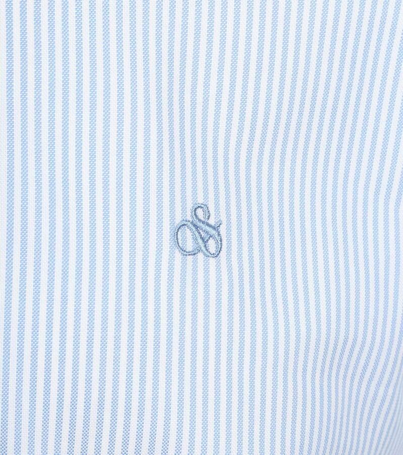 Scotch & Soda Overhemd Lange Mouw Scotch & Soda Overhemd Streep Lichtblauw