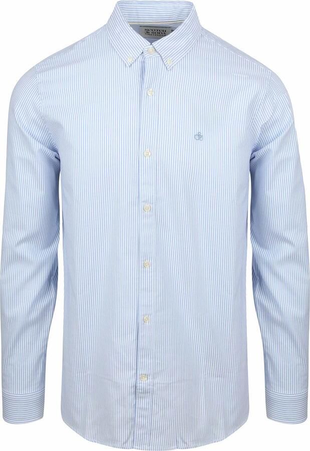 Scotch & Soda Overhemd Lange Mouw Scotch & Soda Overhemd Streep Lichtblauw - Foto 5
