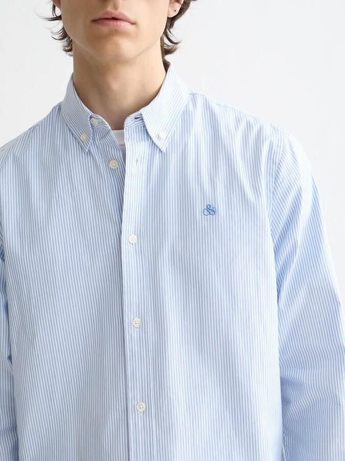 Scotch & Soda Overhemd Lange Mouw Scotch & Soda Overhemd Streep Lichtblauw - Foto 7