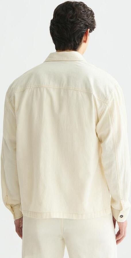 Scotch and Soda Overshirt Cotton Linen Ecru - Foto 5