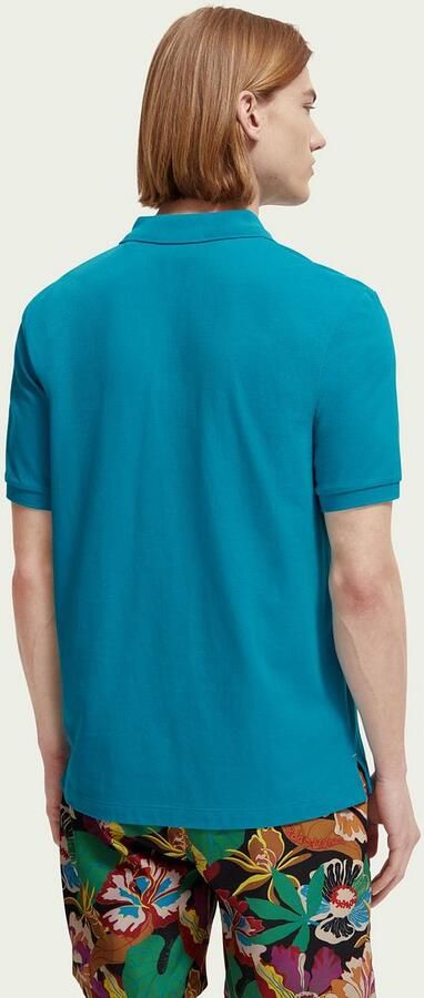 Scotch & Soda Poloshirt met logostitching model 'Classic Organic Pique Pol'