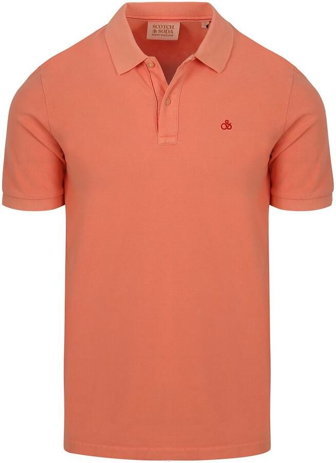 SCOTCH & SODA Heren Polo's & T-shirts Garment Dyed Organic Cotton Pique Polo Perzik - Foto 2